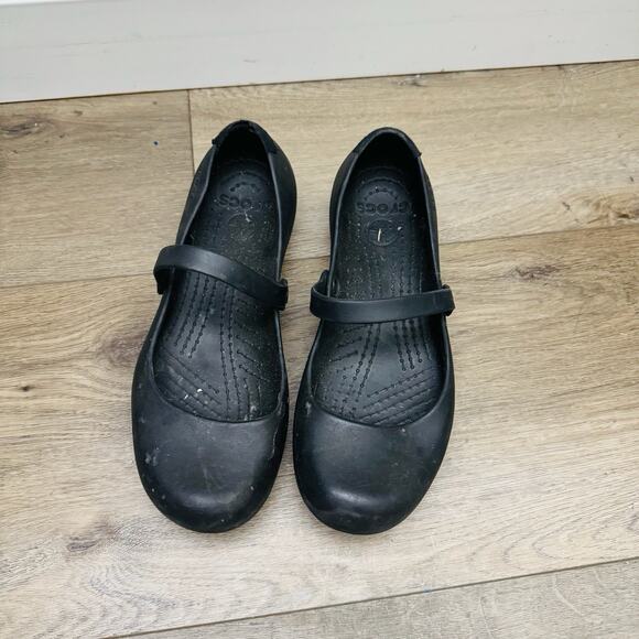Crocs Work Alice Black Mary Jane Shoe Women’s Size 8 - Picture 4 of 10